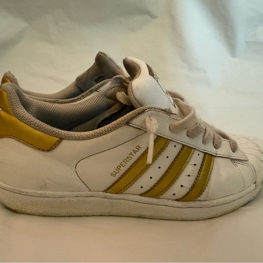 Adidas Cream and White Sneakers